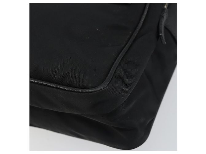 PRADA Schultertasche Nylon Schwarz Silber Authentisch ka593 - Ansicht 14