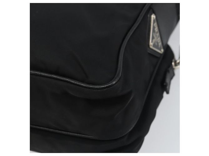 PRADA Schultertasche Nylon Schwarz Silber Authentisch ka593 - Ansicht 16