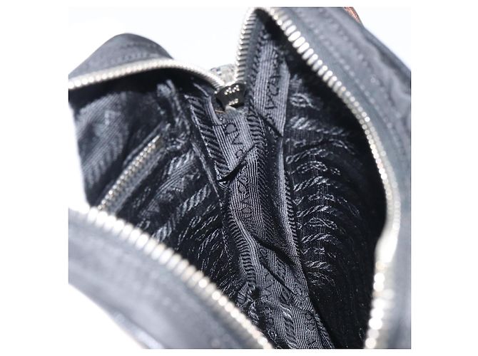 PRADA Schultertasche Nylon Schwarz Silber Authentisch ka593 - Ansicht 20