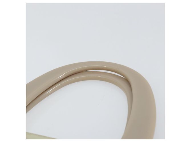 PRADA Borsa a mano in nylon beige argento Auth 151486 - vista 8