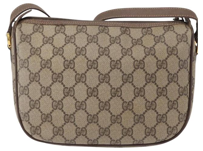 GUCCI GG Supreme Web Sherry Line Tasche aus PVC in Beige und Gold 001 58 6177 Auth bs31426 Golden - Ansicht 2