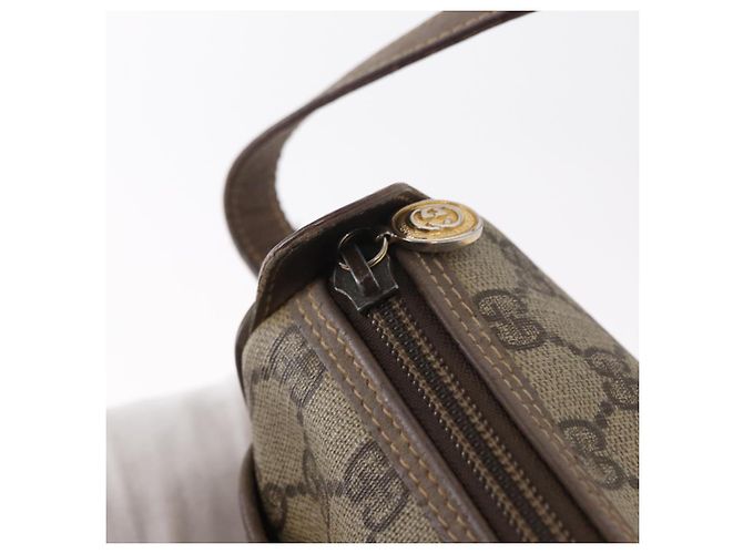 GUCCI GG Supreme Web Sherry Line Tasche aus PVC in Beige und Gold 001 58 6177 Auth bs31426 Golden - Ansicht 20