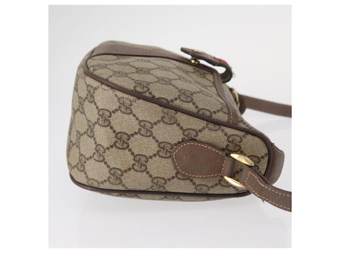 GUCCI GG Supreme Web Sherry Line Tasche aus PVC in Beige und Gold 001 58 6177 Auth bs31426 Golden - Ansicht 3