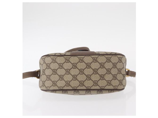 GUCCI GG Supreme Web Sherry Line Tasche aus PVC in Beige und Gold 001 58 6177 Auth bs31426 Golden - Ansicht 5