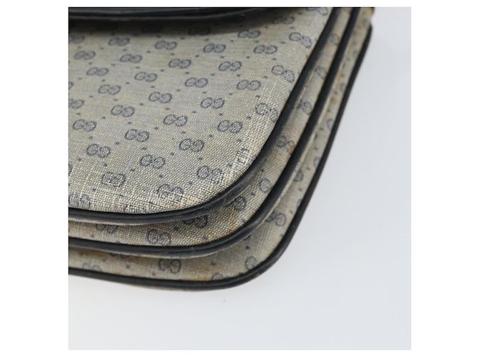 Gucci Bolso de Hombro Micro GG Supreme PVC Navy Gold 004 106 0024 Auth th6521 Dorado Azul marino - vista 14