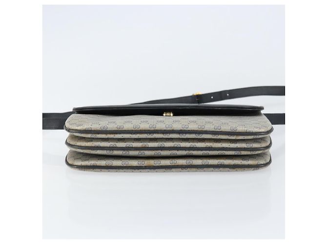 Gucci Bolso de Hombro Micro GG Supreme PVC Navy Gold 004 106 0024 Auth th6521 Dorado Azul marino - vista 5