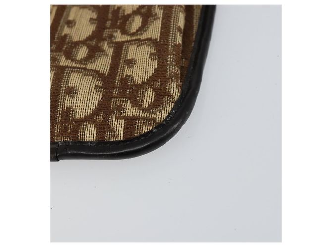 Pochette in tela Trotter Christian Dior Beige Oro Auth 156062 D'oro - vista 4