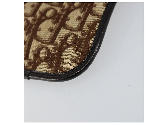 Pochette in tela Trotter Christian Dior Beige Oro Auth 156062 D'oro - vista 6