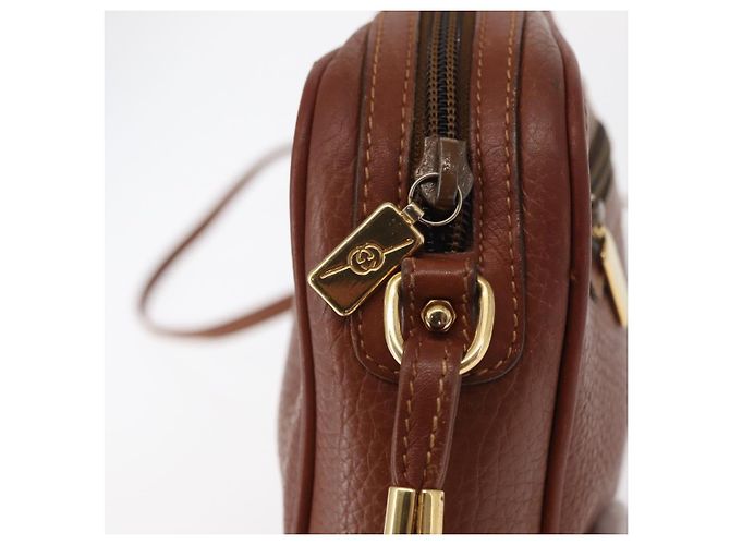 Borsa a Spalla in Pelle Marrone Oro GUCCI 007 113 0014 Auth bs31429 D'oro - vista 19