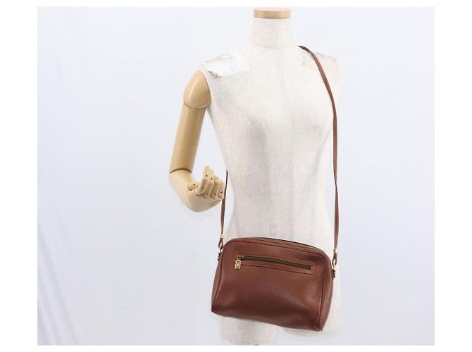 Borsa a Spalla in Pelle Marrone Oro GUCCI 007 113 0014 Auth bs31429 D'oro - vista 25