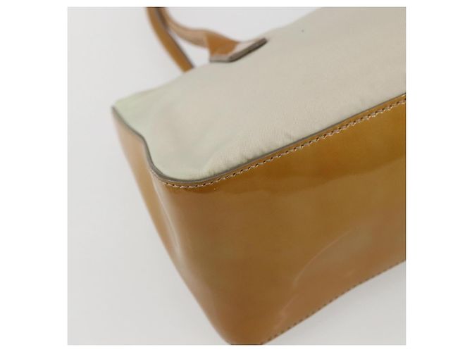 PRADA Borsa a mano in nylon beige argento autentica 151542 - vista 16
