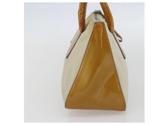 PRADA Borsa a mano in nylon beige argento autentica 151542 - vista 4