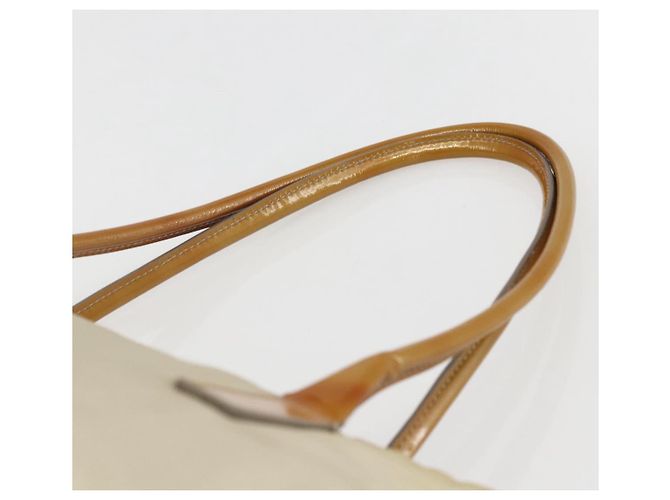 PRADA Borsa a mano in nylon beige argento autentica 151542 - vista 8