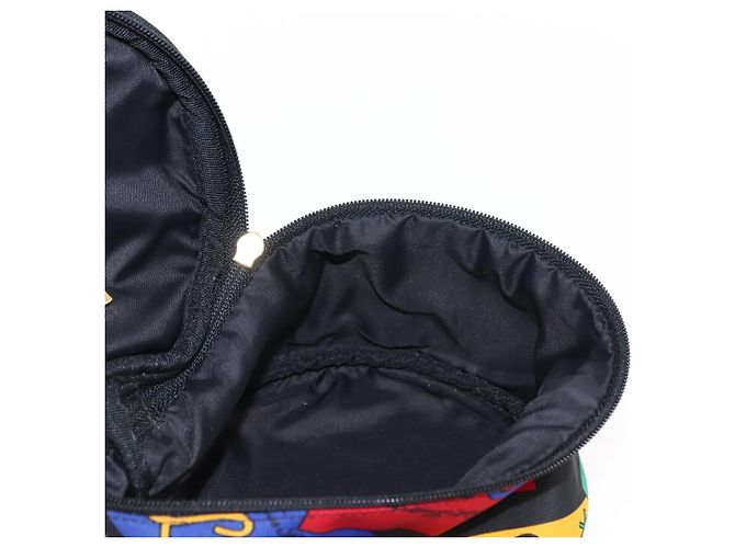 Saint Laurent Pochette Vanity in Nylon Nero Oro Auth am9351 D'oro - vista 18
