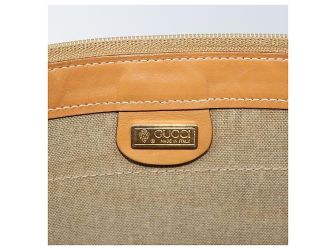 GUCCI Micro GG Supreme Web Sherry Line Tasche aus PVC Beige 017 115 4126 Auth 146005 Golden - Ansicht 17