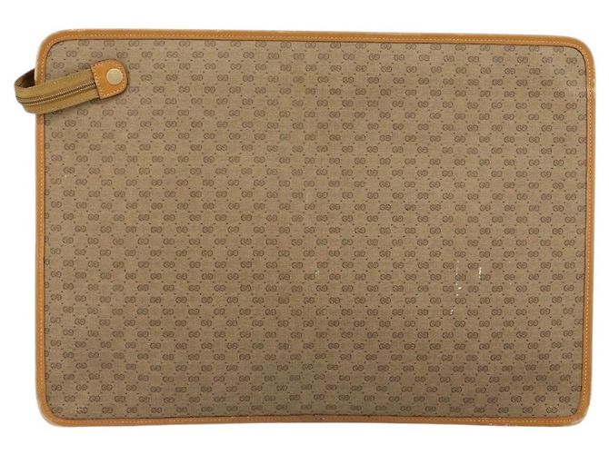 GUCCI Micro GG Supreme Web Sherry Line Tasche aus PVC Beige 017 115 4126 Auth 146005 Golden - Ansicht 2