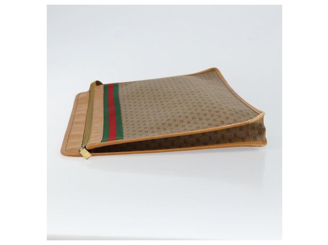 GUCCI Micro GG Supreme Web Sherry Line Tasche aus PVC Beige 017 115 4126 Auth 146005 Golden - Ansicht 4