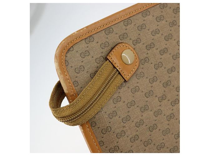 GUCCI Micro GG Supreme Web Sherry Line Tasche aus PVC Beige 017 115 4126 Auth 146005 Golden - Ansicht 8