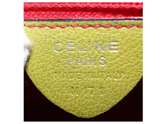 Céline Borsa a Spalla CELINE in Pelle Verde Argento Autentica BA6730 - vista 12
