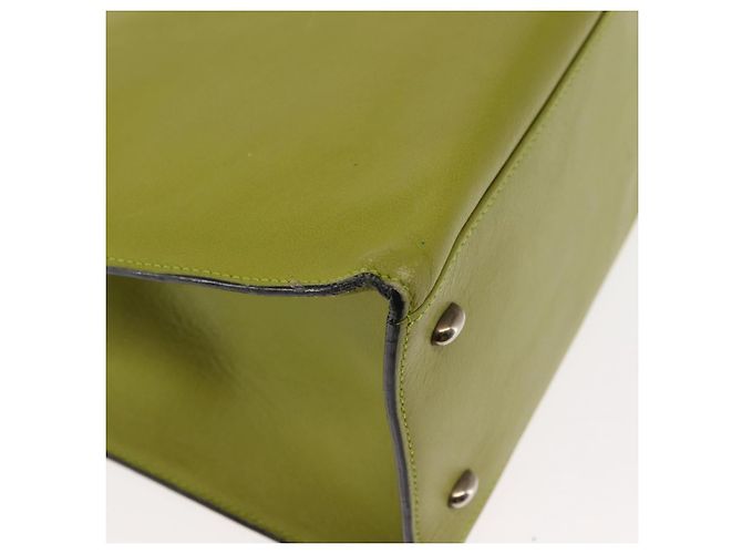 Céline Borsa a Spalla CELINE in Pelle Verde Argento Autentica BA6730 - vista 15