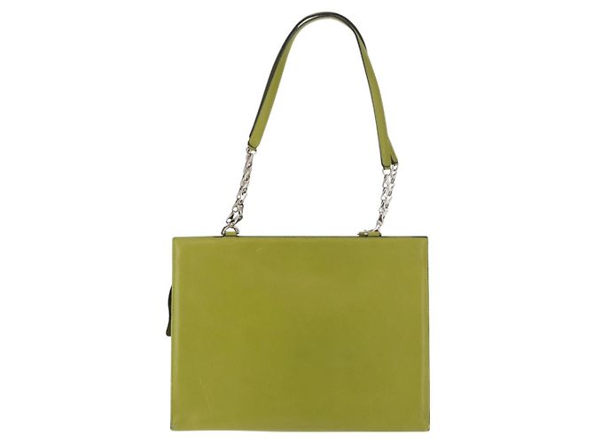Céline Borsa a Spalla CELINE in Pelle Verde Argento Autentica BA6730 - vista 2