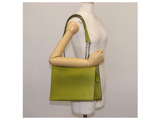 Céline Borsa a Spalla CELINE in Pelle Verde Argento Autentica BA6730 - vista 21