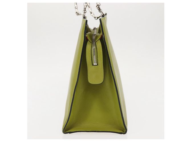 Céline Borsa a Spalla CELINE in Pelle Verde Argento Autentica BA6730 - vista 3