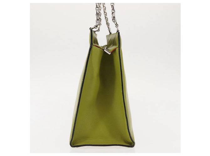 Céline Borsa a Spalla CELINE in Pelle Verde Argento Autentica BA6730 - vista 4