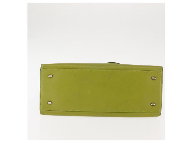 Céline Borsa a Spalla CELINE in Pelle Verde Argento Autentica BA6730 - vista 5