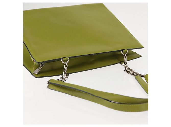Céline Borsa a Spalla CELINE in Pelle Verde Argento Autentica BA6730 - vista 6