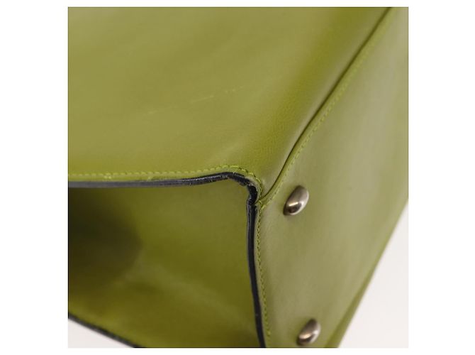 Céline Borsa a Spalla CELINE in Pelle Verde Argento Autentica BA6730 - vista 9