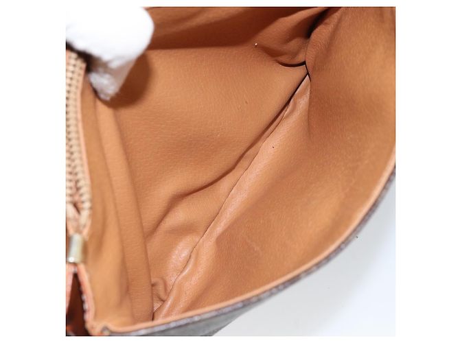 Céline Borsa a Spalla in Tela Macadam CELINE in Pelle PVC Marrone Oro Auth bs29950 D'oro - vista 23