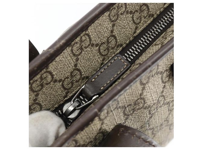 Gucci Borsa Tote GG Supreme in PVC pelle beige Auth ep11190 - vista 10