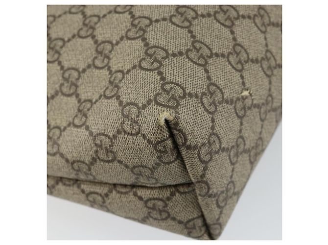Gucci Borsa Tote GG Supreme in PVC pelle beige Auth ep11190 - vista 14