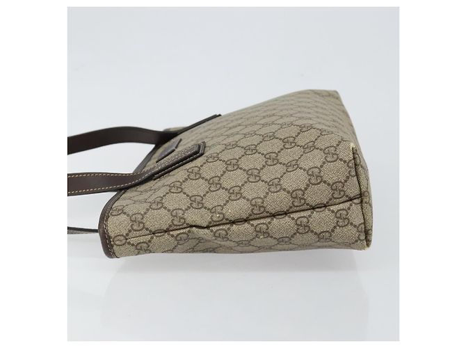 Gucci Borsa Tote GG Supreme in PVC pelle beige Auth ep11190 - vista 4