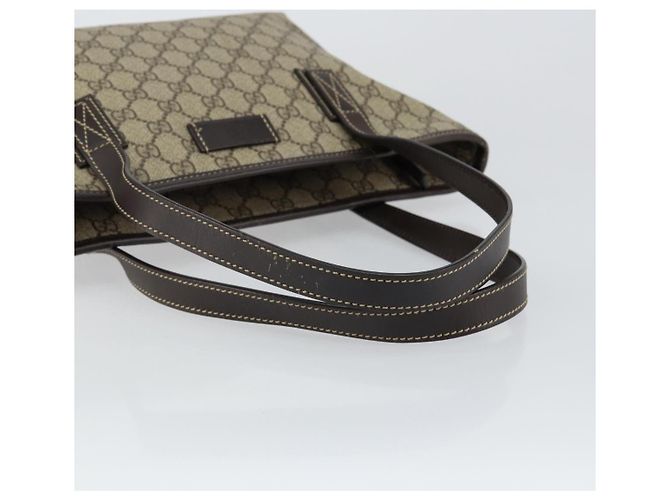 Gucci Borsa Tote GG Supreme in PVC pelle beige Auth ep11190 - vista 7