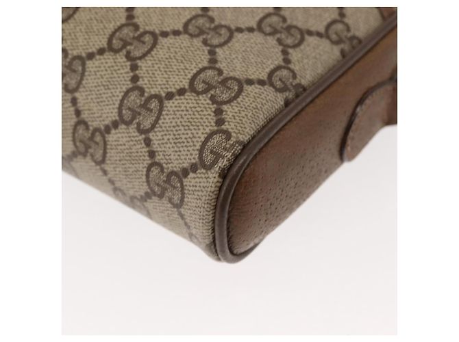 Borsa a spalla Gucci GG Canvas Web Sherry Line in pelle PVC beige e verde Auth BA6764 Rosso - vista 14