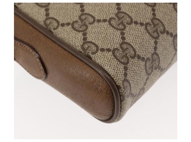 Borsa a spalla Gucci GG Canvas Web Sherry Line in pelle PVC beige e verde Auth BA6764 Rosso - vista 15