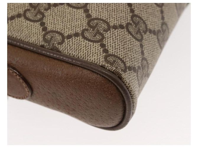 Borsa a spalla Gucci GG Canvas Web Sherry Line in pelle PVC beige e verde Auth BA6764 Rosso - vista 9