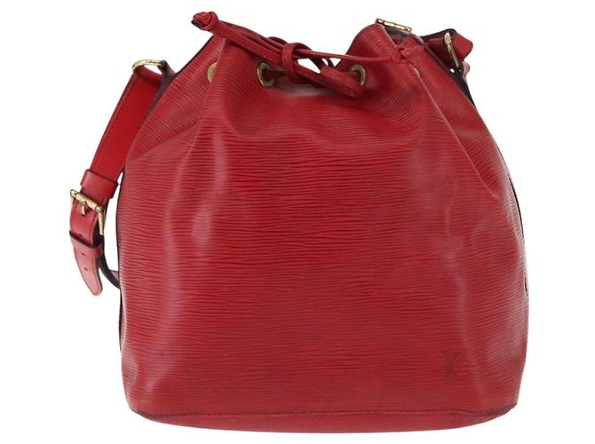 Noe LOUIS VUITTON Borsa a Spalla Petit Noé Epi Rossa M44107 LV Auth 147352 Rosso - vista 13