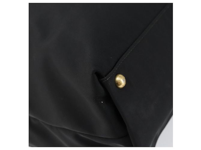 Borsa Tote Salvatore Ferragamo in nylon nero e oro Auth bs29903 D'oro - vista 14