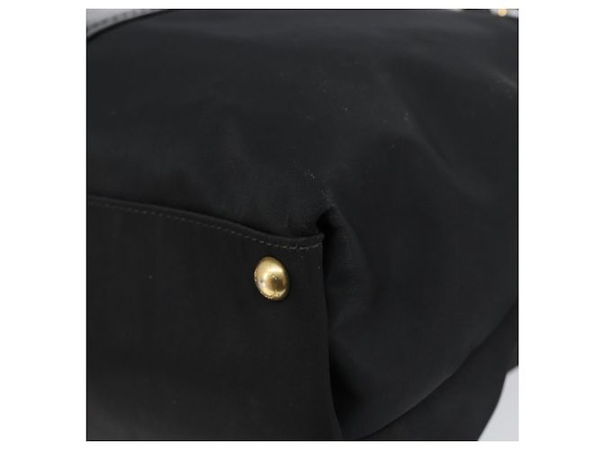 Borsa Tote Salvatore Ferragamo in nylon nero e oro Auth bs29903 D'oro - vista 15