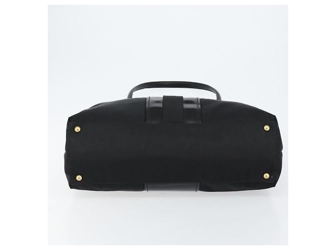 Borsa Tote Salvatore Ferragamo in nylon nero e oro Auth bs29903 D'oro - vista 5