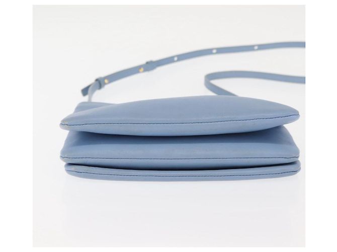 Céline Borsa a Spalla Trios Mall in Pelle Blu Oro Auth hk3113 D'oro - vista 5