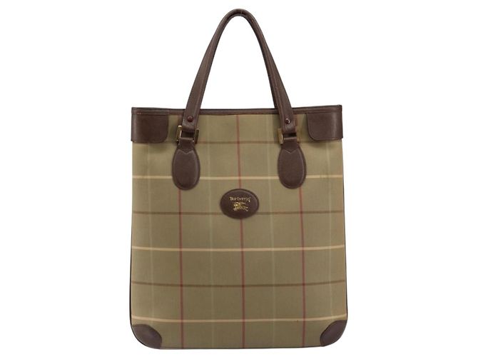 Autre Marque Borsa Tote Nova Check in tela beige e oro Auth bs29992 di Burberrys D'oro - vista 13