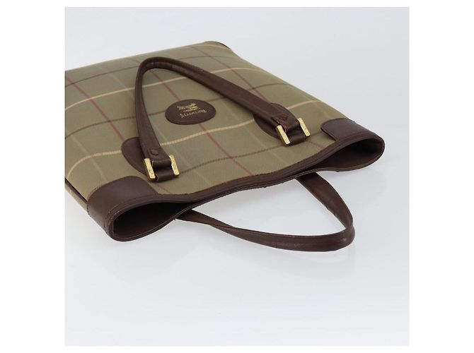 Autre Marque Borsa Tote Nova Check in tela beige e oro Auth bs29992 di Burberrys D'oro - vista 6