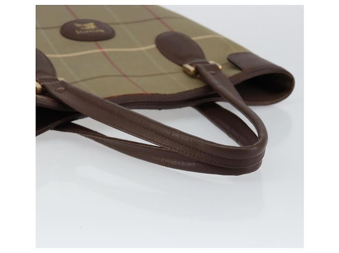 Autre Marque Borsa Tote Nova Check in tela beige e oro Auth bs29992 di Burberrys D'oro - vista 7