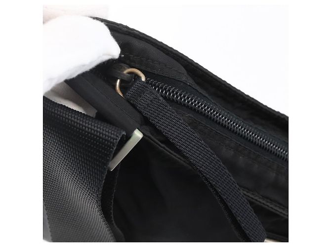 Borsa a Spalla PRADA in Nylon Nero Argento Autentica bs31158 - vista 10