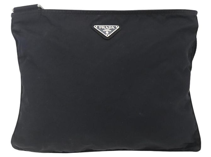 Borsa a Spalla PRADA in Nylon Nero Argento Autentica bs31158 - vista 13
