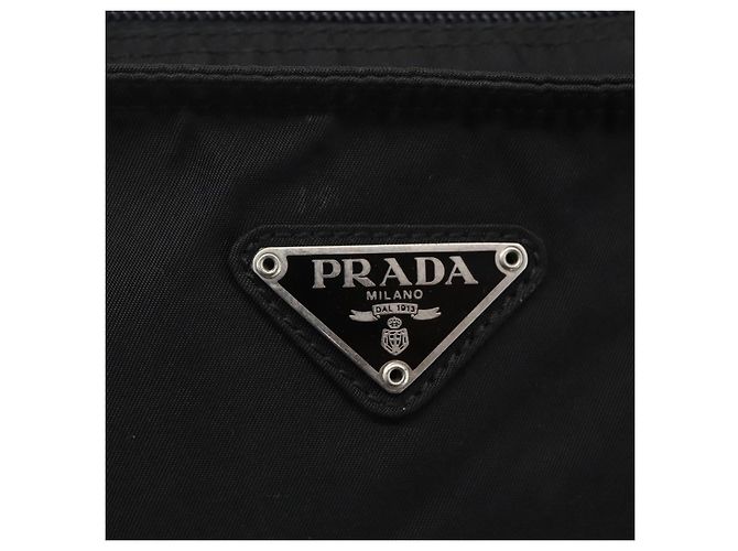 Borsa a Spalla PRADA in Nylon Nero Argento Autentica bs31158 - vista 18